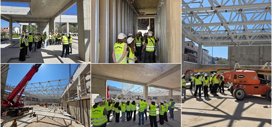 TERENSKA NASTAVA Studenti građevinarstva posjetili gradilište sportske dvorane u Strožancu